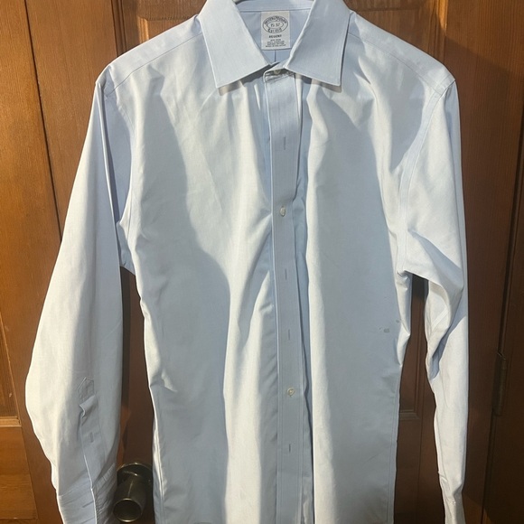 Brooks Brothers Blue Dress Shirt with Pointed Collar - Picture 1 of 5